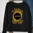 Saranac Lake New York Total Solar Eclipse 2024 Sweatshirt Gifts for Old Women