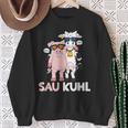 Sau Kuhl Word Game Cows Pig Sweatshirt Geschenke für alte Frauen