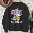 Saufifant Party Elefant Alkohol Bier Saufen Feiern Sweatshirt Geschenke für alte Frauen