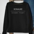 Schalke Koordinaten Design Schwarzes Sweatshirt für Fans Geschenke für alte Frauen