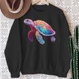 Schildkröte Bunt Polygon Pink Tiermotiv Kunst Geometrisch Sweatshirt Geschenke für alte Frauen