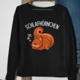 Schlafhörnchen Squirrel Sleep Pyjama Slogan Black Sweatshirt Geschenke für alte Frauen