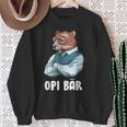 Schlauer Opi Bär Frisch Gebakener Opa German Sweatshirt Geschenke für alte Frauen