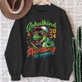 Schulkind 2024 T-Rex Dino Achtung Ich Komme Einschulung Sweatshirt Geschenke für alte Frauen