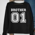 Schwarzes Sweatshirt Brother 01, Sportliches Design für Brüder Geschenke für alte Frauen