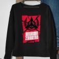 Schwarzes Sweatshirt mit Mishima Zaibatsu-Design in Rot, Fanartikel Geschenke für alte Frauen