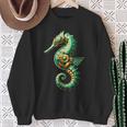 Seepferdchen Hippocampus Roboter In Grünem Gewand Sweatshirt Geschenke für alte Frauen