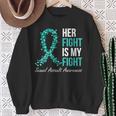 Sexual Assault Awareness Month I Wear Teal Ribbon Support Sweatshirt Gifts for Old Women