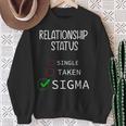 Single Taken Sigma Valentine's Day 2024 Sweatshirt Gifts for Old Women