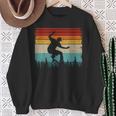 Skateboarder Retro Style Distressed Vintage Skateboarding Sweatshirt Gifts for Old Women