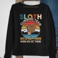 Sloth Climbing Team Retro Vintage Hiking Climbing Sweatshirt Gifts for Old Women