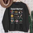 Social Worker Work Love Social Work Month Sweatshirt Gifts for Old Women