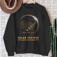 Solar Eclipse 2024 America Totality Total Arkansas Usa Map Sweatshirt Gifts for Old Women