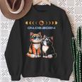 Solar Eclipse 2024 Cats Wearing Solar Eclipse Glasses Sweatshirt Gifts for Old Women