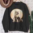 Solar Eclipse 2024 Maine Coon Cat America Totality Sweatshirt Gifts for Old Women