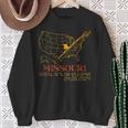 Solar Eclipse 2024 Party Missouri Total Usa Map Totality Sweatshirt Gifts for Old Women