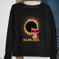 Solar Eclipse 2024 Pig Wearing Solar Eclipse Glasses Sweatshirt Gifts for Old Women