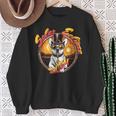 Solar Eclipse 2024 Steampunk Dog Total Solar Astronomy Sweatshirt Gifts for Old Women