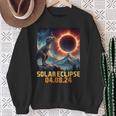 Solar Eclipse 2024Rex Dino Glasses Toddler Boys Sweatshirt Gifts for Old Women