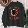 Solar Eclipse 2024 Texas Usa State Totality Path Souvenir Sweatshirt Gifts for Old Women