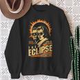 Solar Eclipse 2024 Vintage Science Fiction Movie Poster Sweatshirt Gifts for Old Women
