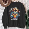 Solar Eclipse Axolot Wearing Glasses Pet April 8 2024 Sweatshirt Gifts for Old Women