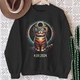 Solar Eclipse Glasses Cat 2024 Sweatshirt Gifts for Old Women