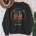 Solar Eclipse Indiana April 8 2024 Total Totality Sweatshirt Gifts for Old Women