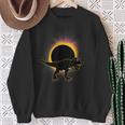 Solar Eclipse Trex Dinosaur Wearing Solar Eclipse Glasses Sweatshirt Gifts for Old Women