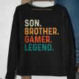 Son Brother Gamer Legend Gaming Sweatshirt Gifts for Old Women