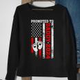 Soon To Be Dad First Time Daddy Promoted To Daddy 2024 Flag Sweatshirt Gifts for Old Women