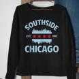 Southside Chicago Flag Skyline Sweatshirt Gifts for Old Women