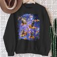 Space Capybara On Pizza Taco Galaxy Capybaras Sweatshirt Geschenke für alte Frauen