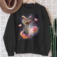 Space Capybara Riding Donut Galaxy Capybaras Sweatshirt Gifts for Old Women