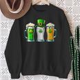 St Patrick Day Irish Ireland Flag Green Beer Lover Women Sweatshirt Gifts for Old Women