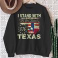 I Stand With Texas Sweatshirt Gifts for Old Women