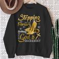 Stepping Into My February Birthday With Gods Grace And Mercy Sweatshirt Gifts for Old Women