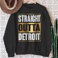 Straight Outta Detroit Michigan Sweatshirt Gifts for Old Women