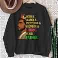 Strong Black Father Hero Leader Afro African Father's Day Sweatshirt Gifts for Old Women