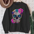 Sugar Skull Fleurs Jour Des Morts Dia De Los Muertos Cadeau Sweater e Cadeaux pour les femmes âgées