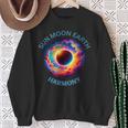 Sun Moon Earth Harmony Eclipse 2024 Sweatshirt Gifts for Old Women
