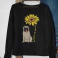Sunflower Sunshine Pug Cute Animal Pet Dog Sweatshirt Gifts for Old Women