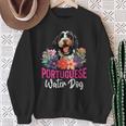 Sunset Retro Portuguese Water Dog Pet Paw Sweatshirt Gifts for Old Women