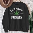 Support Your Local Farmer Retro Weed Marijuana Grower 420 Sweatshirt Gifts for Old Women