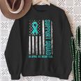 Support Squad American Flag Sexual Assault Awareness Month Sweatshirt Gifts for Old Women