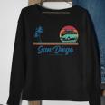 Surf California San Diego Retro Surfer Sweatshirt Gifts for Old Women