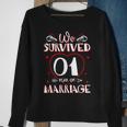 We Survived 1 Year Of Marriage Couple 1St Anniversary Sweatshirt Gifts for Old Women