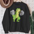 T-Rex Dinosaur Squat Bodybuilder Powerlifting Gym Sweatshirt Gifts for Old Women