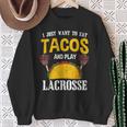 Tacos And Lacrosse Lax Player Idea Cinco De Mayo Sweatshirt Gifts for Old Women
