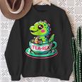 Tea-Rex Cute T-Rex Dinosaur Lover Kawaii Dino Sweatshirt Gifts for Old Women